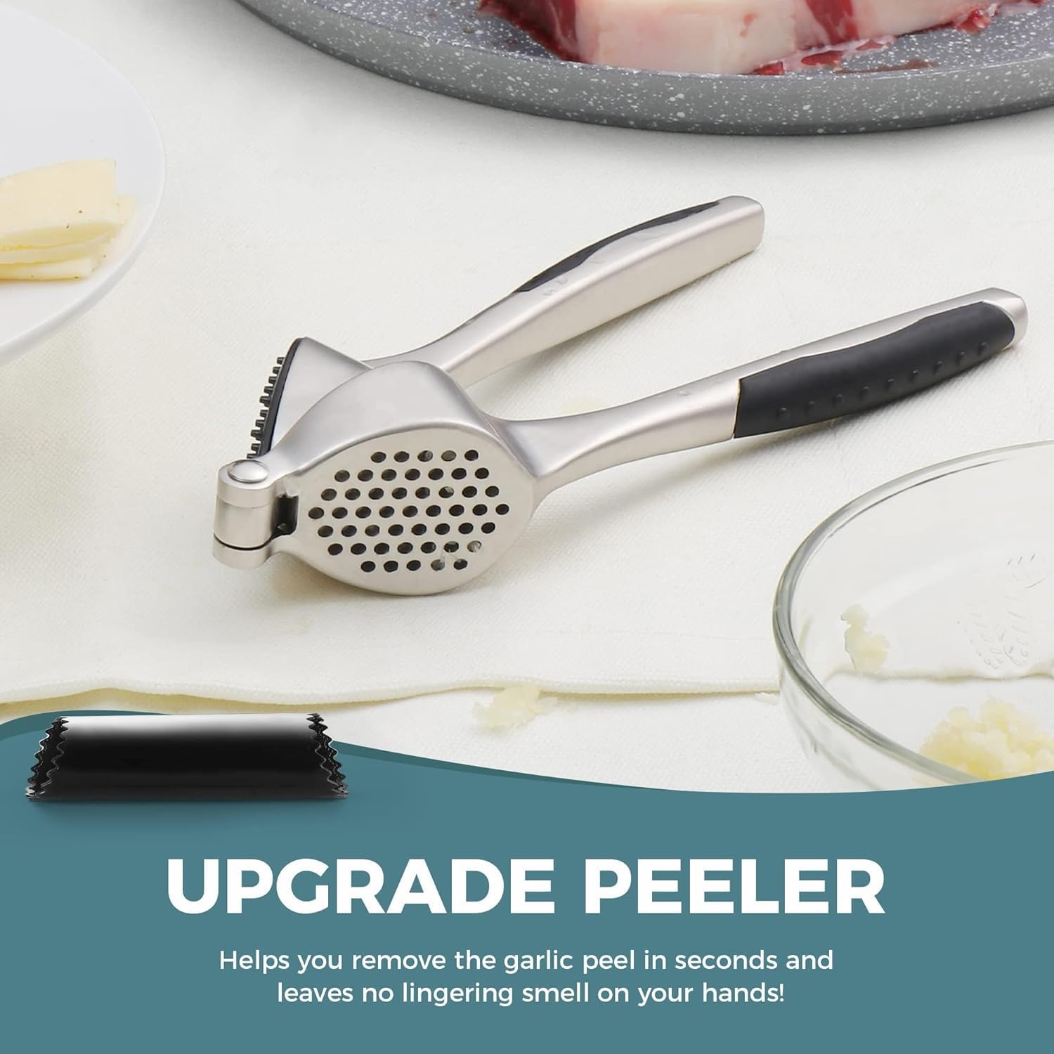Premium Garlic Mincer with Ergonomic Grip Handle - Image 2