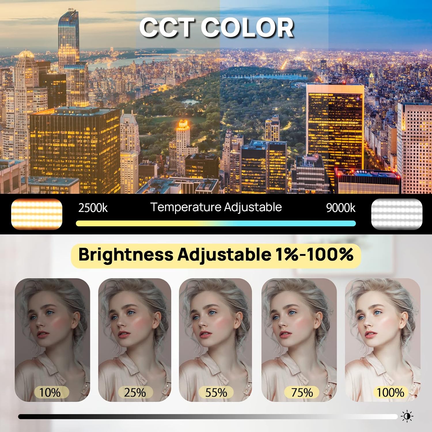 RGB Video Light, Portable RGB Camera Light with 4000mAh Battery - Image 3