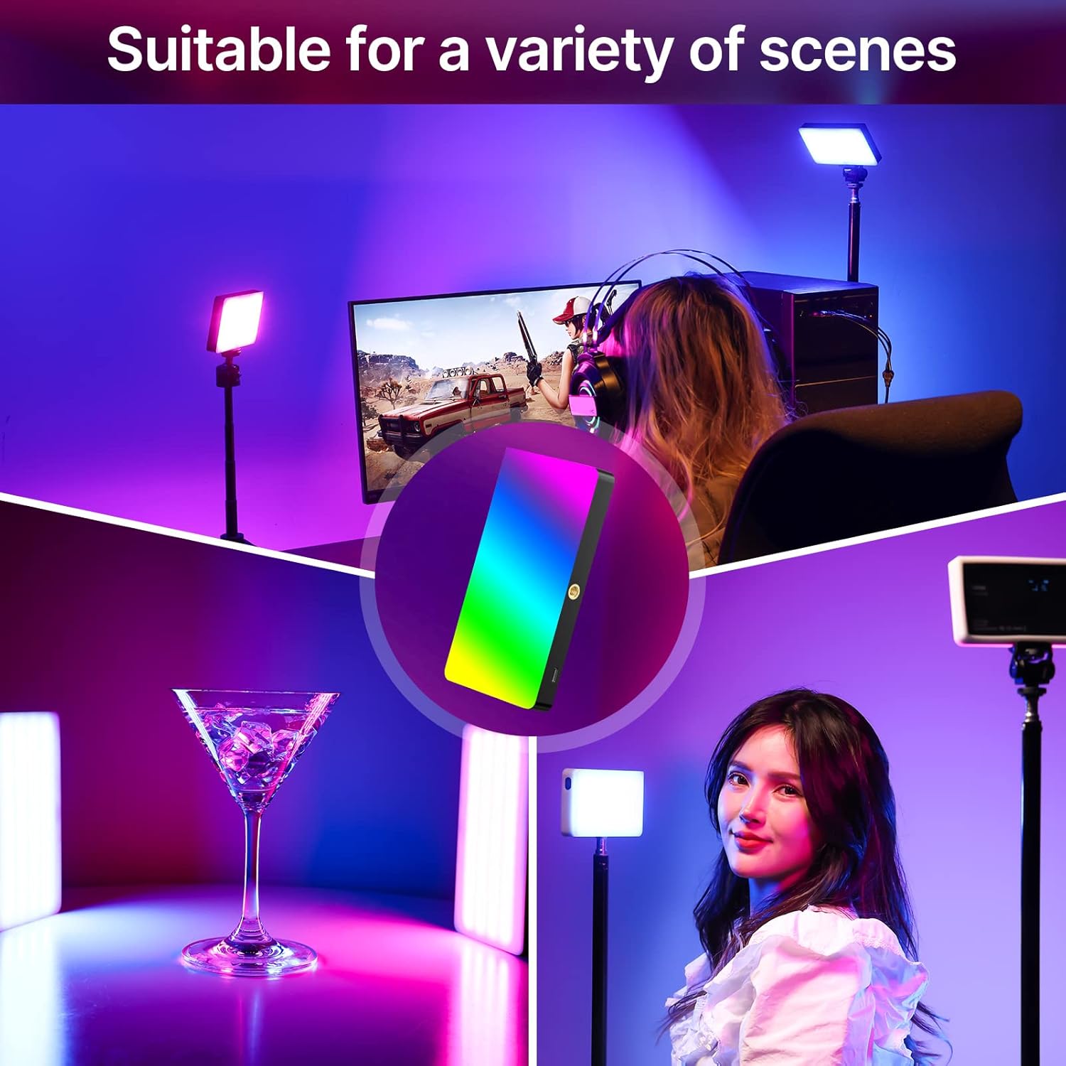 RGB Video Light, Portable RGB Camera Light with 4000mAh Battery - Image 5
