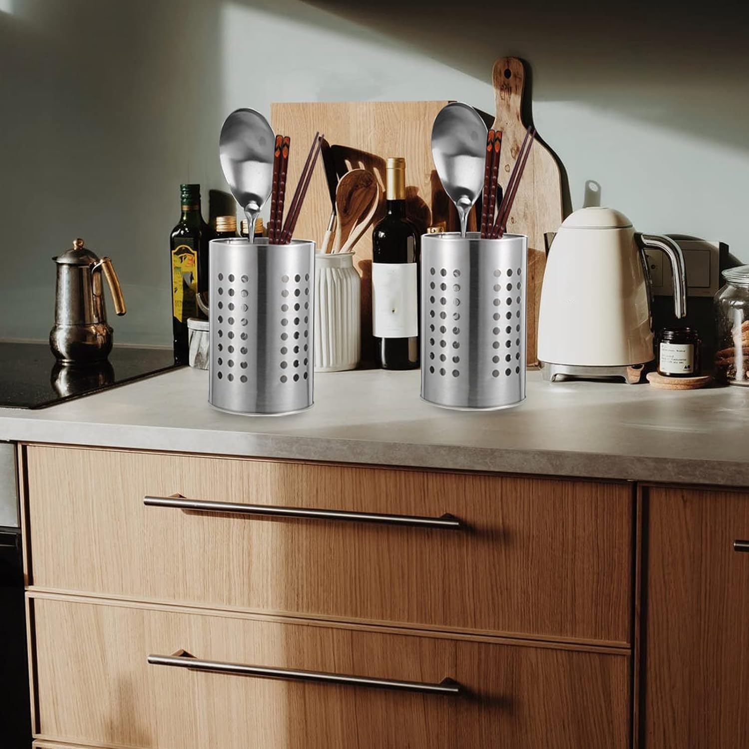 2PCS Stainless Steel Utensil Holder - Image 7